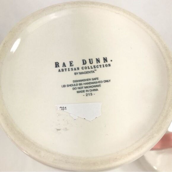 Rae Dunn Bunny Love White Tan Bunny Ears 10” Tall Ceramic Canister Jar - Picture 14 of 14